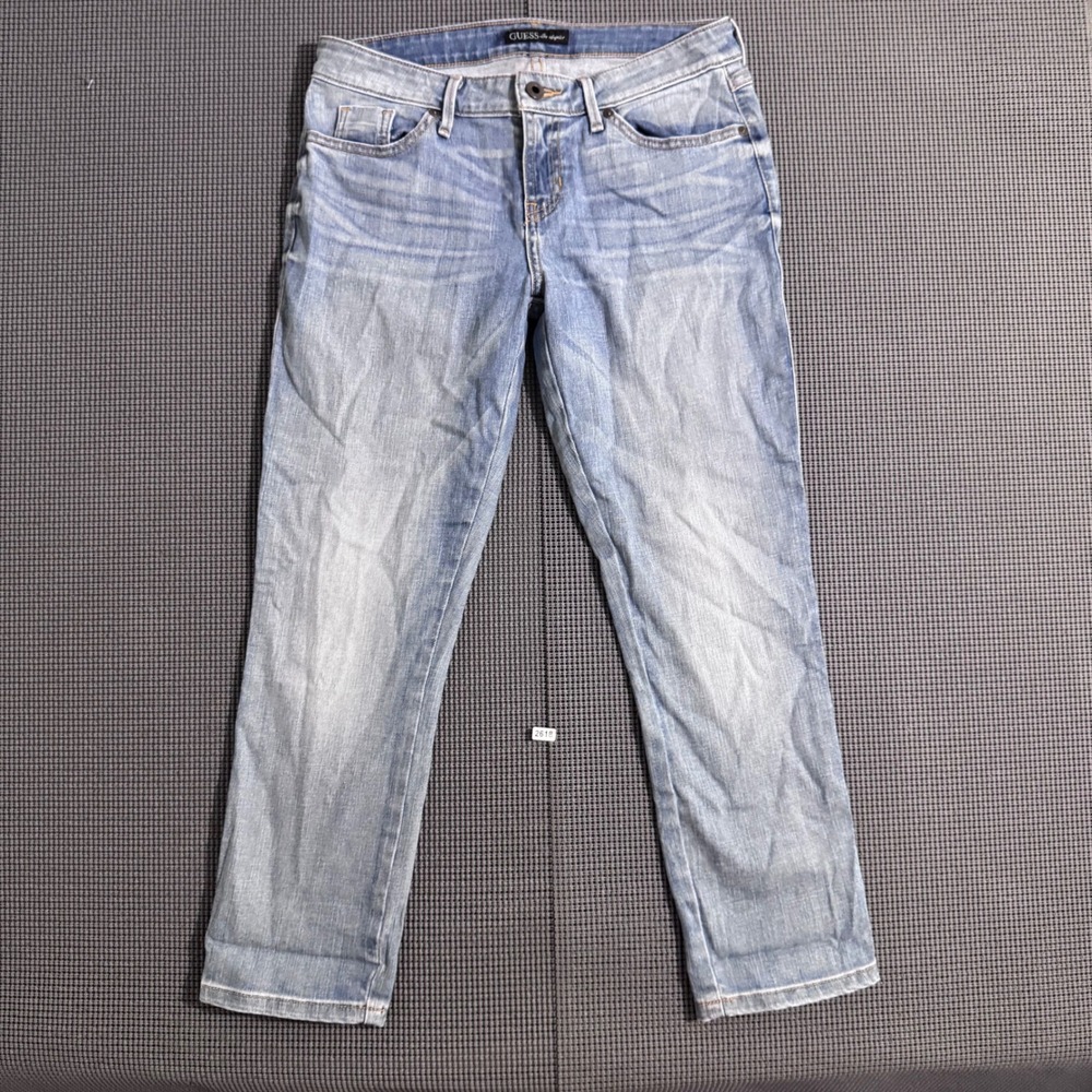 Guess Los Angeles Women Light Wash Blue Denim Jeans Size 27 X 25 JWROA26SG32